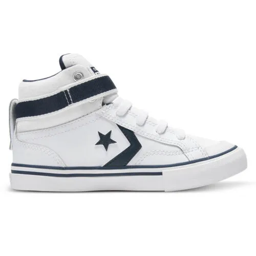 Kids Pro Blaze Strap Hi - White, Navy & White