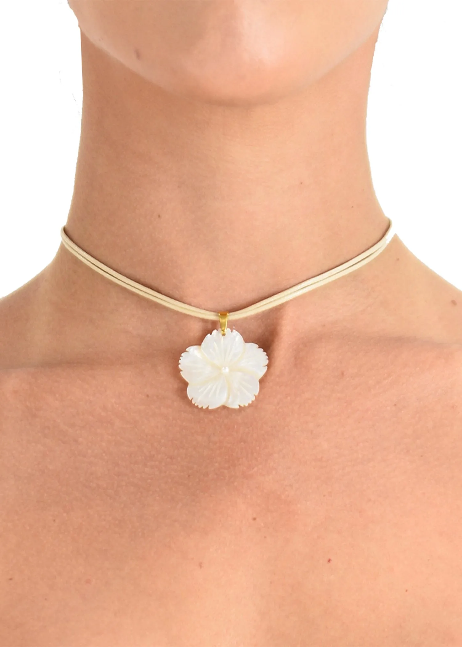 LA FLOR CHOKER | PEARL PENDANT