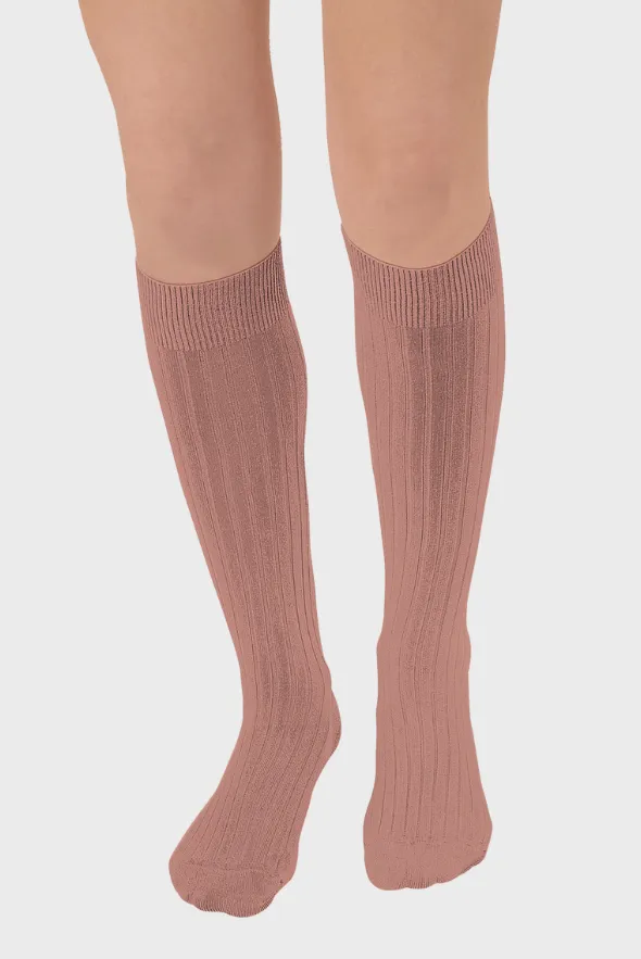 LA HAUTE - Ribbed Knee - high Socks