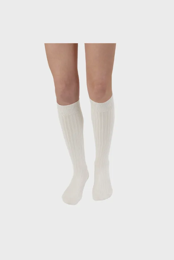 LA HAUTE - Ribbed Knee - high Socks