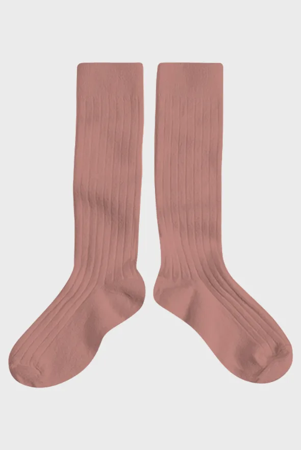 LA HAUTE - Ribbed Knee - high Socks