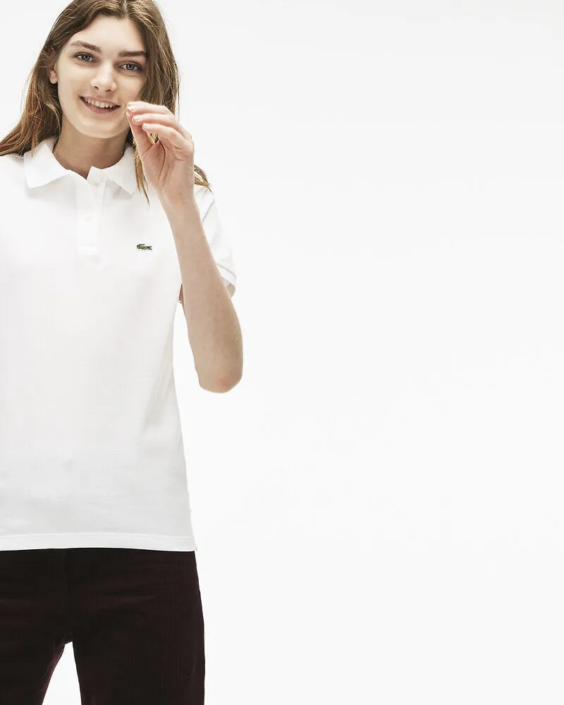 Lacoste Classic 2 Button Relaxed Fit Polo -  White