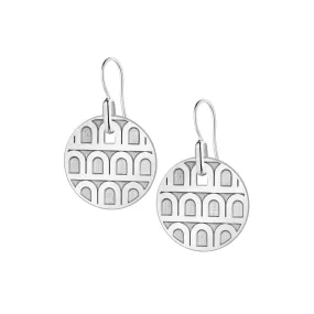 L'arc de DAVIDOR Pendant Earring PM, 18k White Gold with Satin Finish