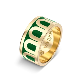 L'Arc de DAVIDOR Ring GM, 18k Yellow Gold with Palais Royal Lacquered Ceramic