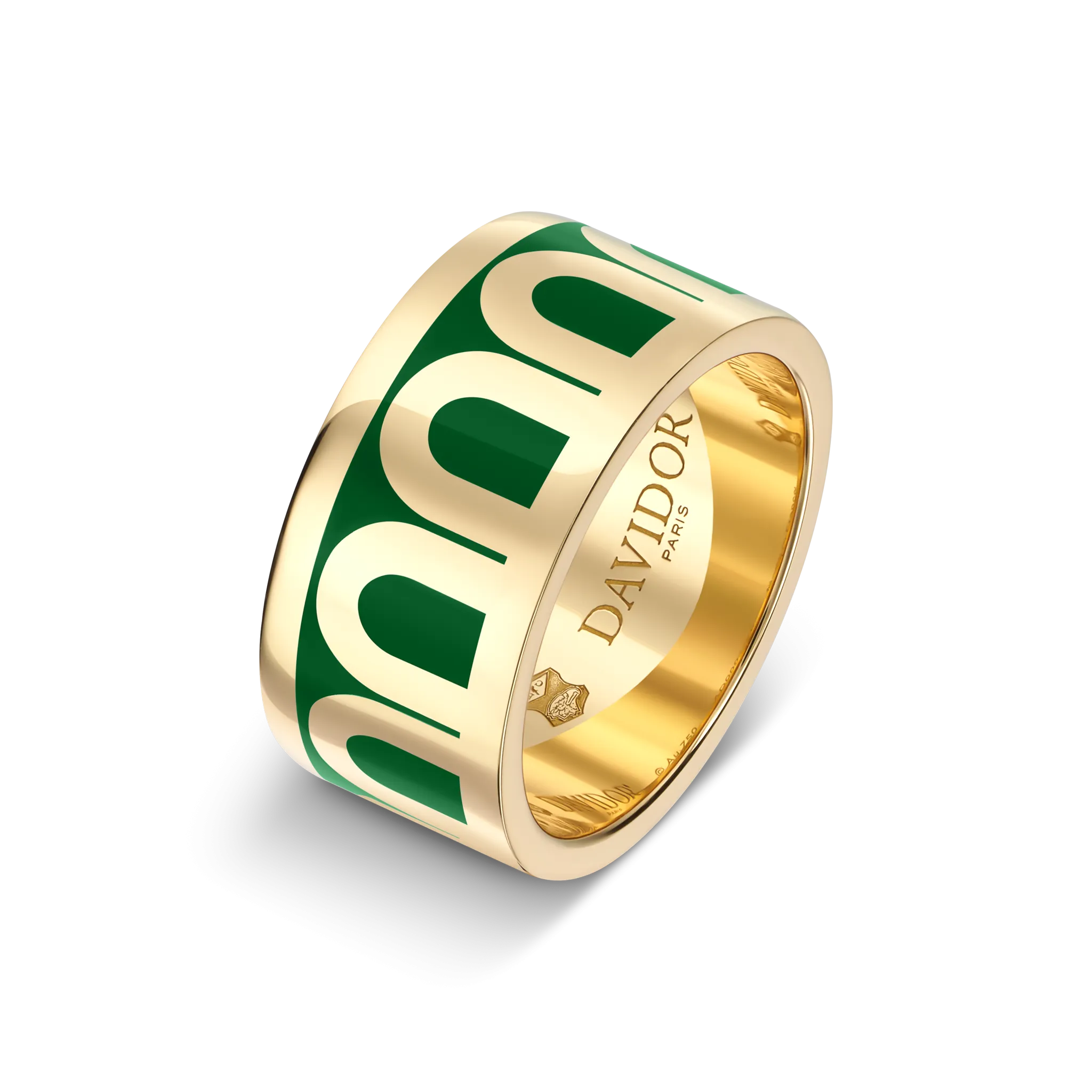 L'Arc de DAVIDOR Ring GM, 18k Yellow Gold with Palais Royal Lacquered Ceramic