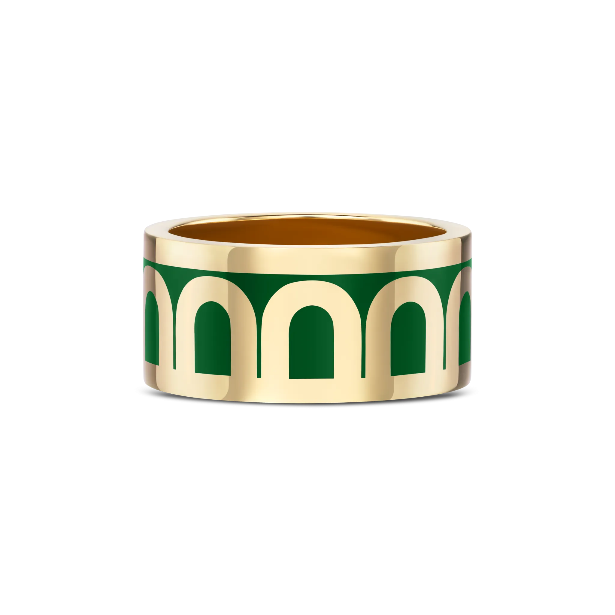 L'Arc de DAVIDOR Ring GM, 18k Yellow Gold with Palais Royal Lacquered Ceramic