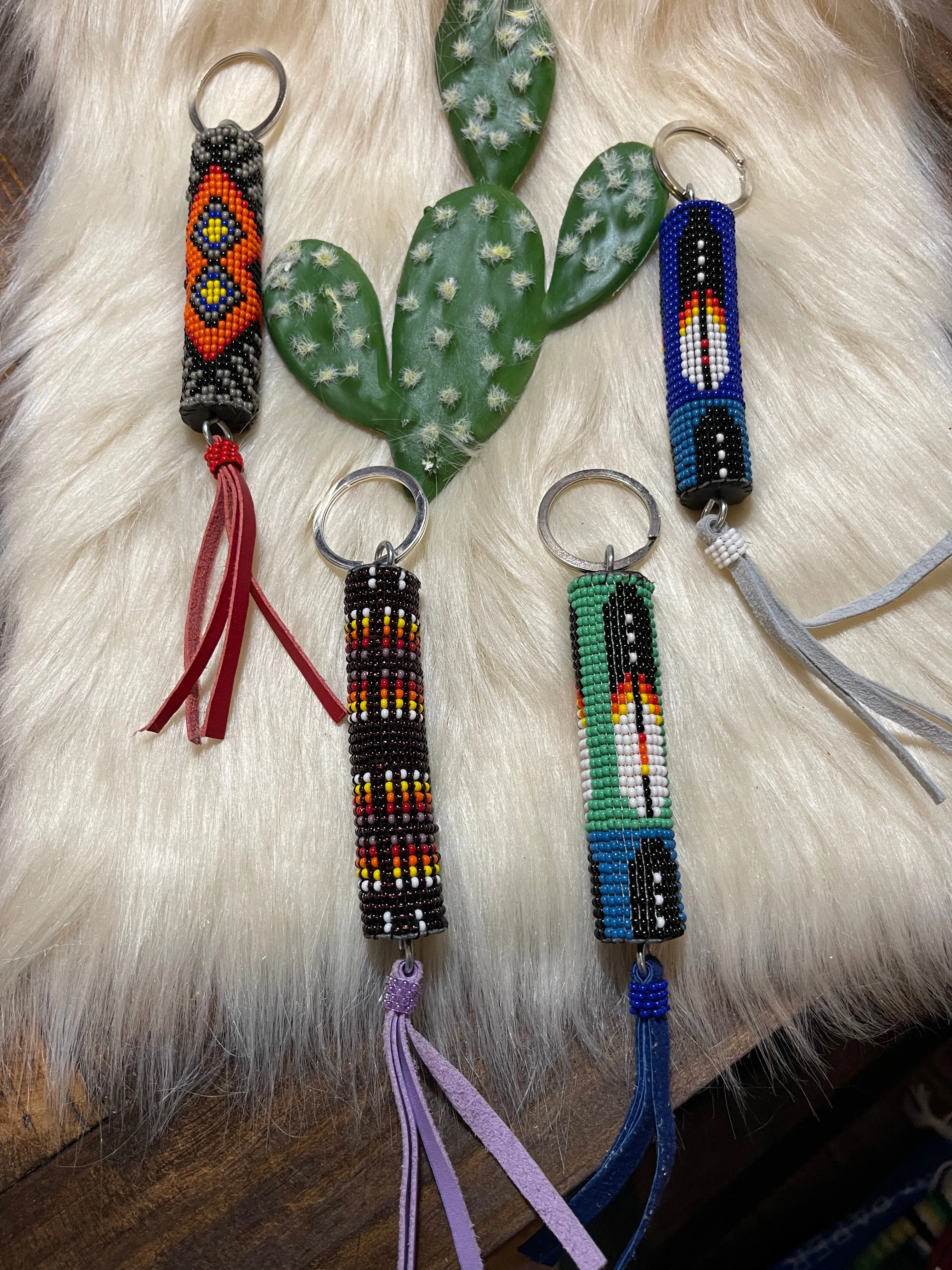 Large SOUTHWEST BEADED KEYCHAIN or PURSE PULL