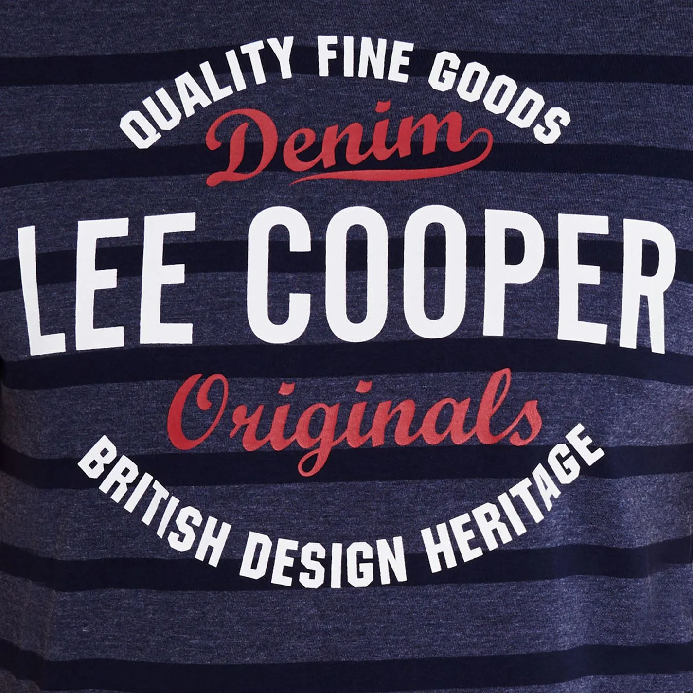 Lee Cooper Stripe Logo T Shirt Mens Gents Crew Neck Tee Top Short Sleeve Cotton