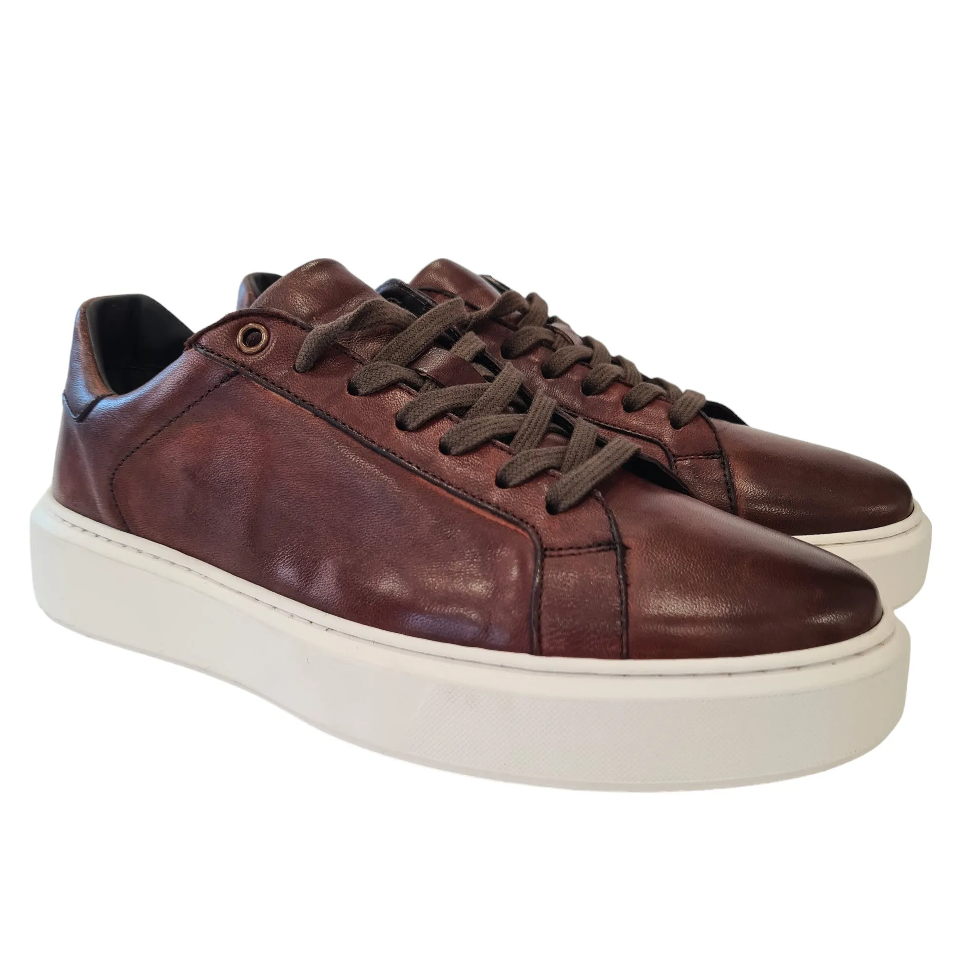 Les Poemes Sneakers Uomo Pelle Marrone Rif.105