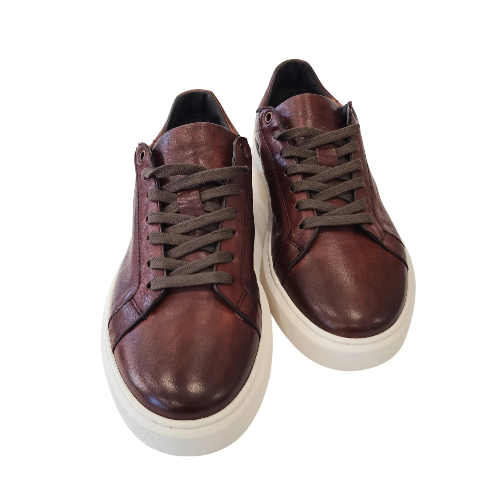 Les Poemes Sneakers Uomo Pelle Marrone Rif.105