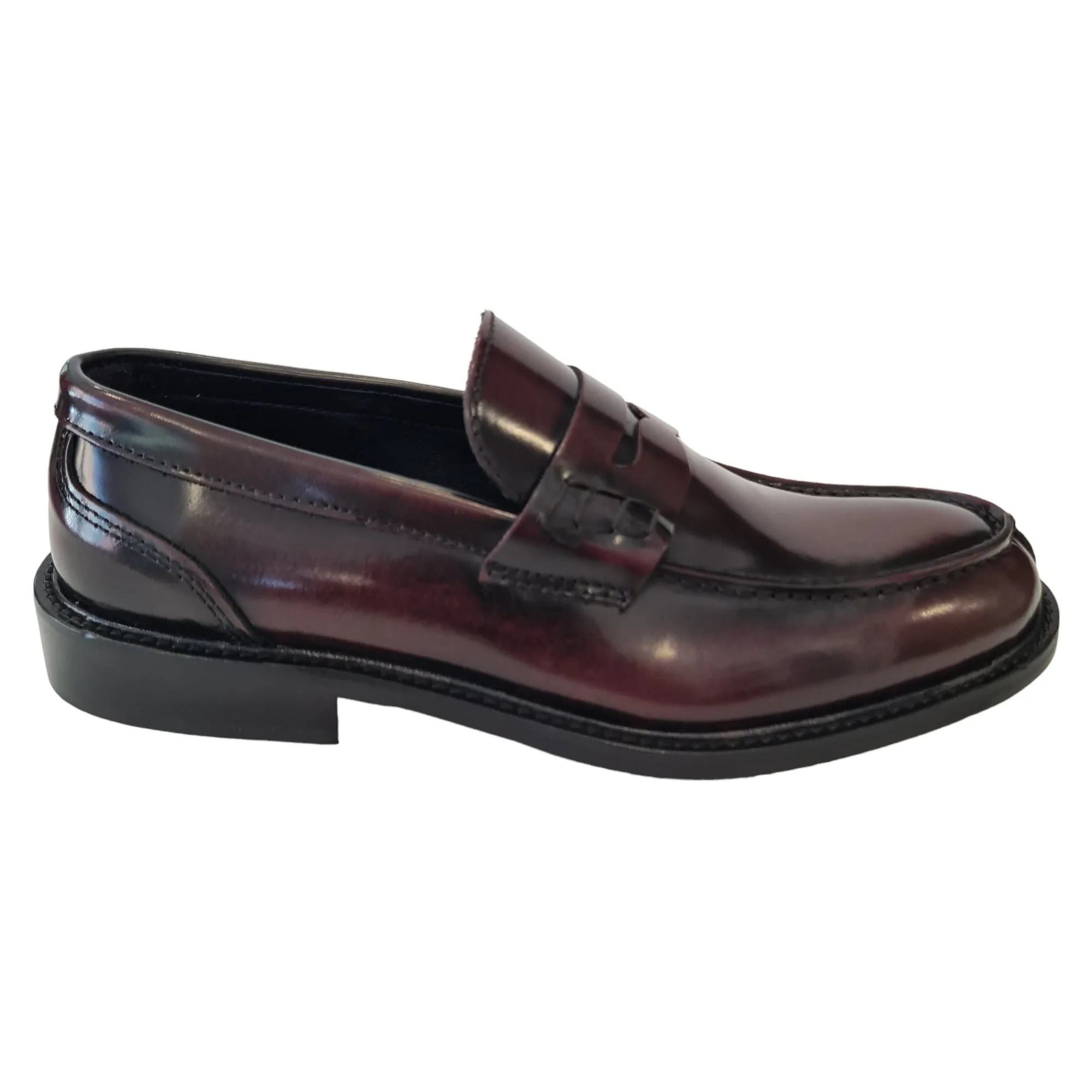 Les Poemes Uomo Mocassino Spazzolata Bordeaux Rif.82