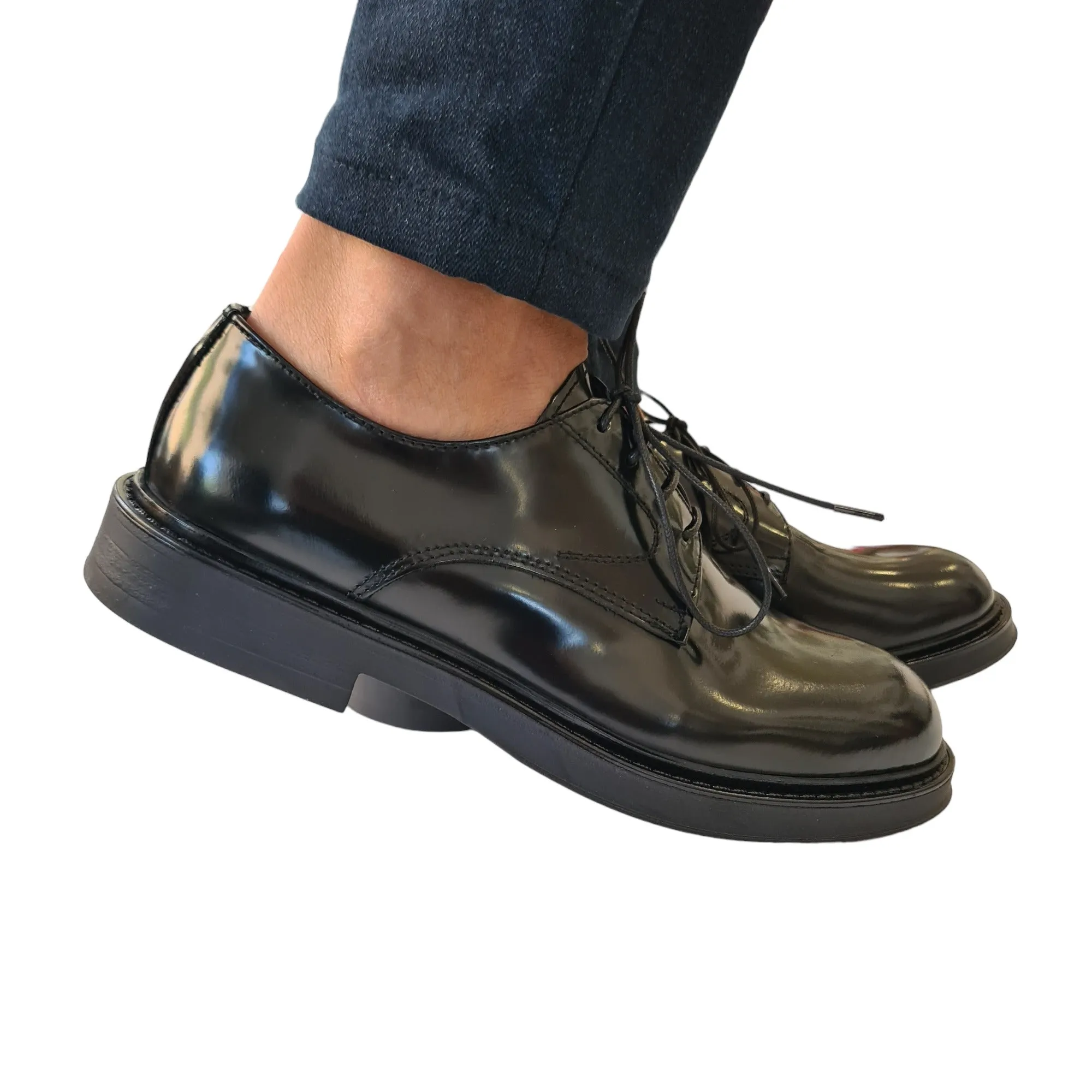 Les Poemes Uomo Scarpa Elegante Nero Rif.76