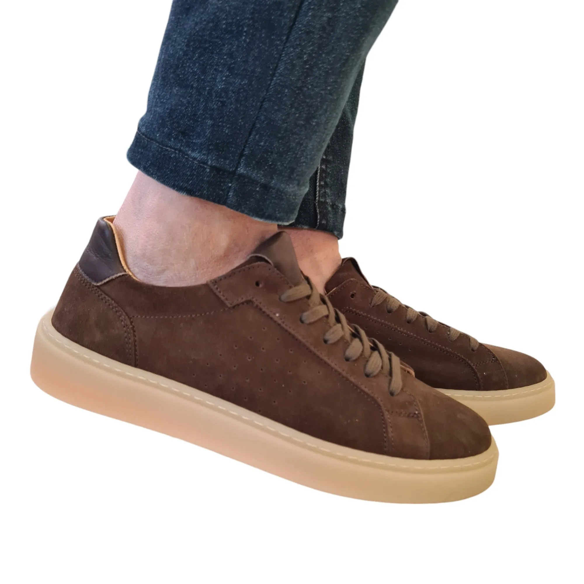 Les-Poémes Sneakers Uomo Testa di Moro Rif.101