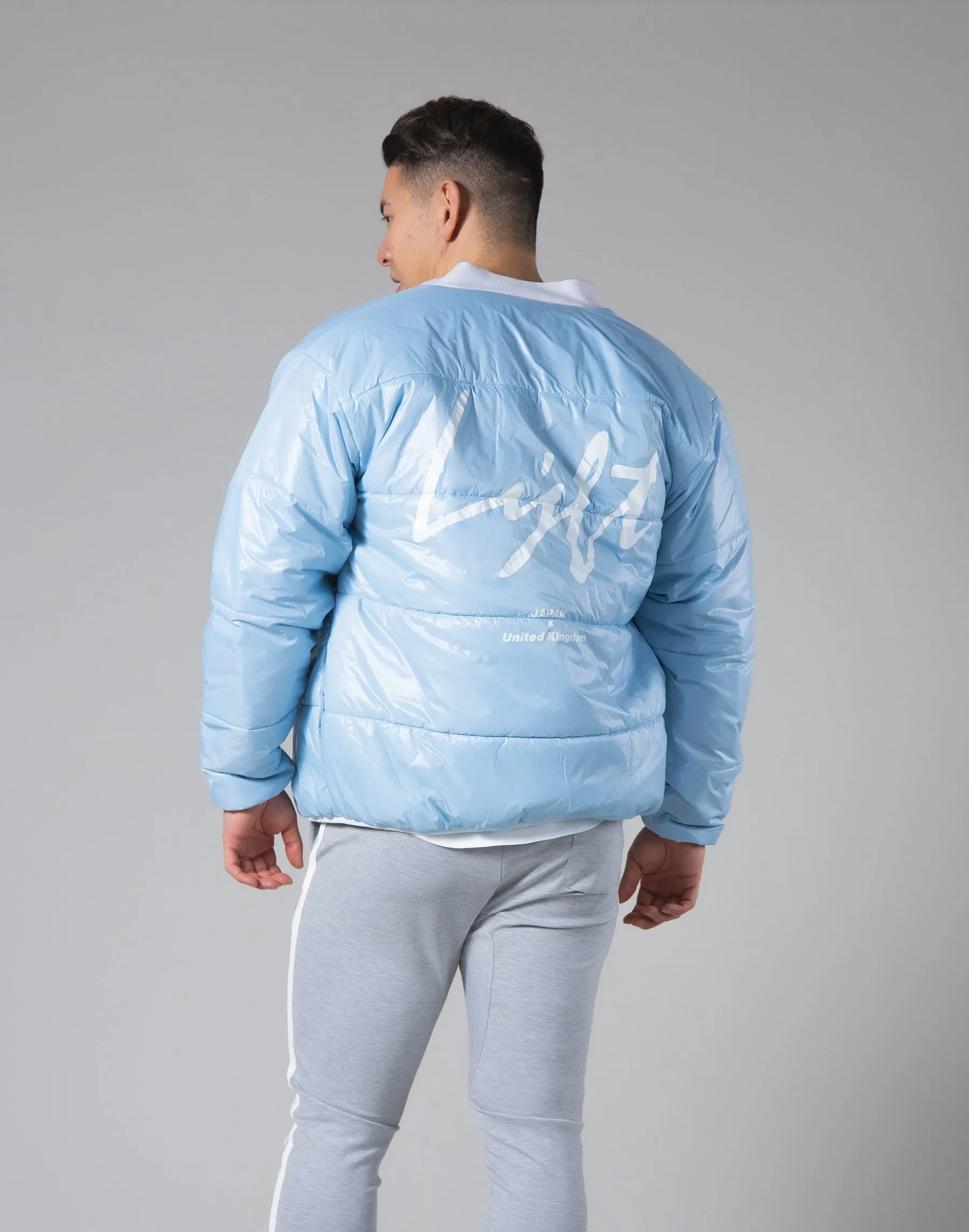 Light Weight Warm Nylon Jacket - L.Blue