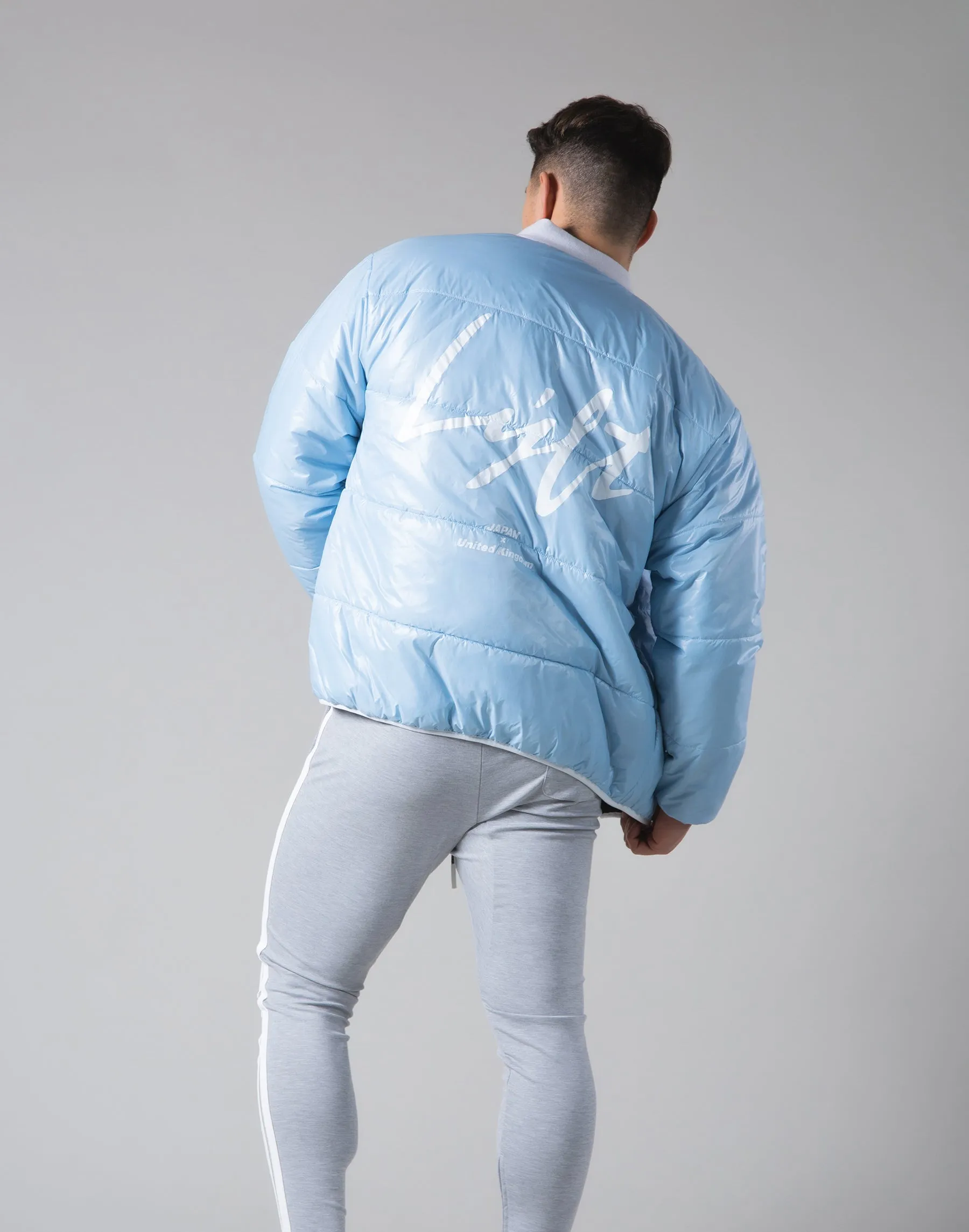 Light Weight Warm Nylon Jacket - L.Blue