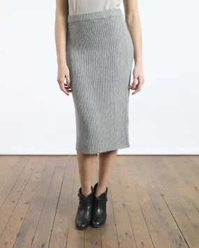 Links Knit Alpaca Ribbed Midi Skirt