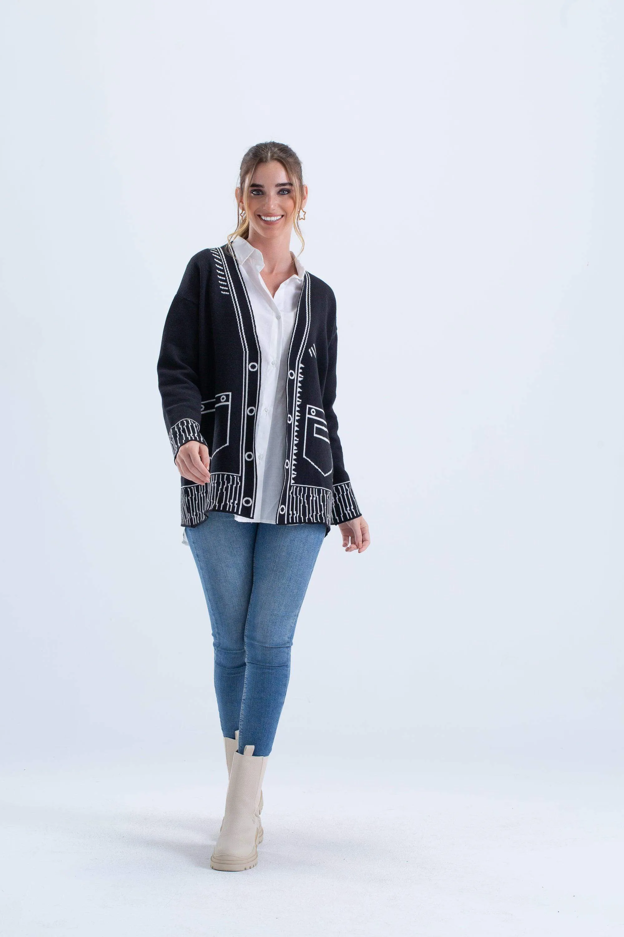 Long Sleeves Knitted Cardigan