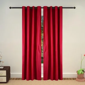 Lushomes curtain 9 Feet, curtains with lining, PInk, curtains & drapes, parda, urban space curtains, curtains for living room (Single Pc, 54 x 108 inches)