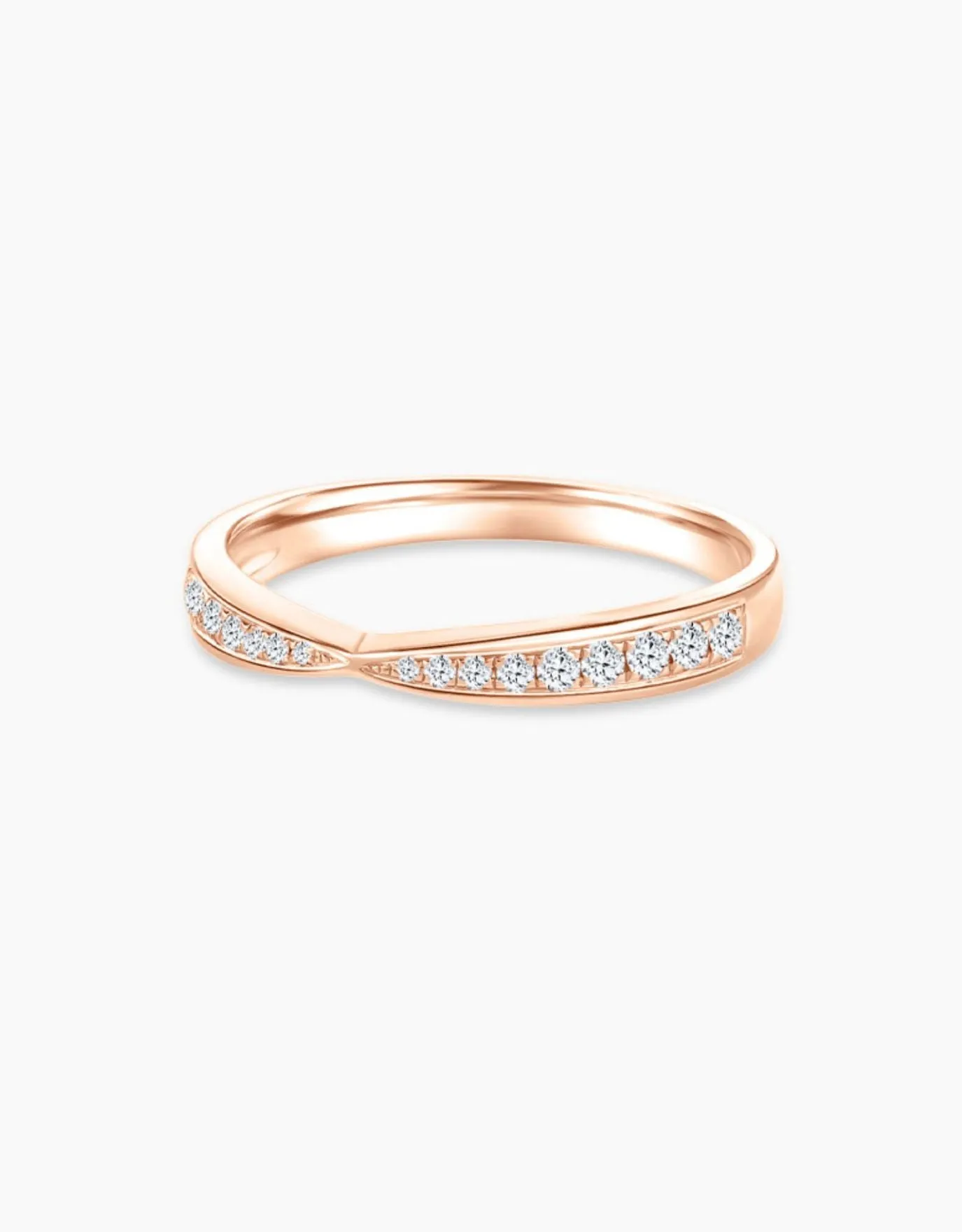 LVC Eterno Claire Diamond Wedding Band In Rose Gold