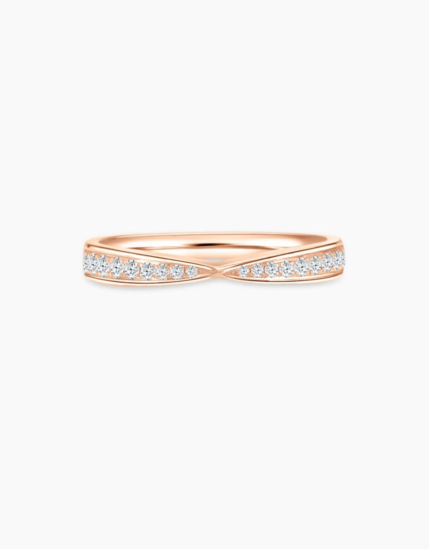 LVC Eterno Claire Diamond Wedding Band In Rose Gold