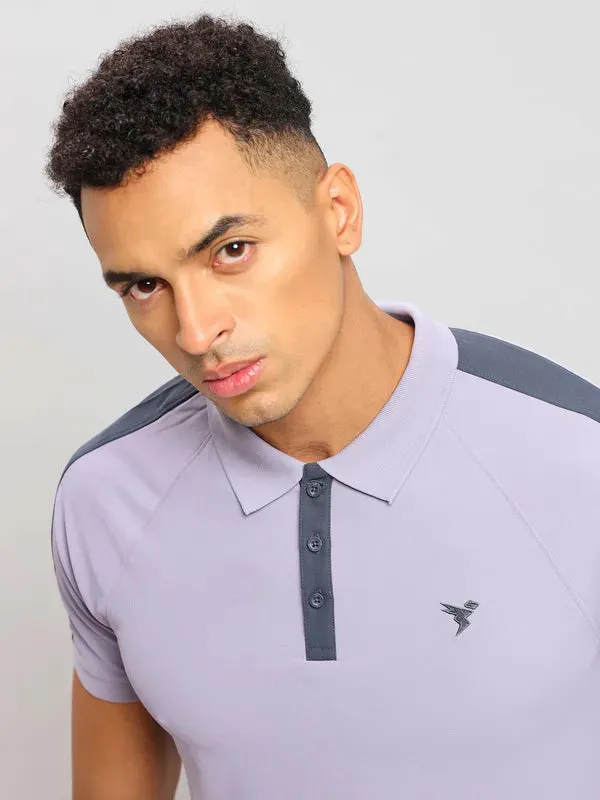 Men Colorblock Slim Fit Polo T-shirt with MATPIQ