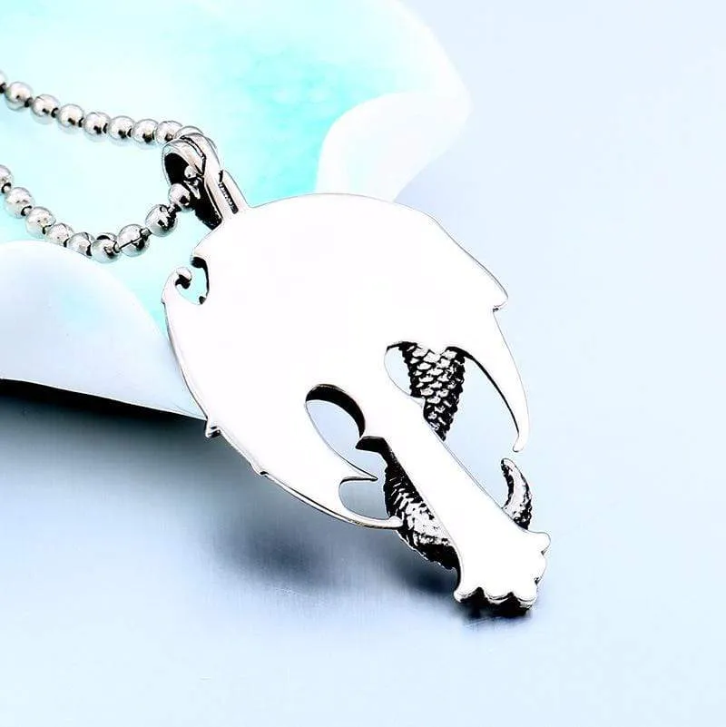 Men's Punk Dragon Axe Necklace