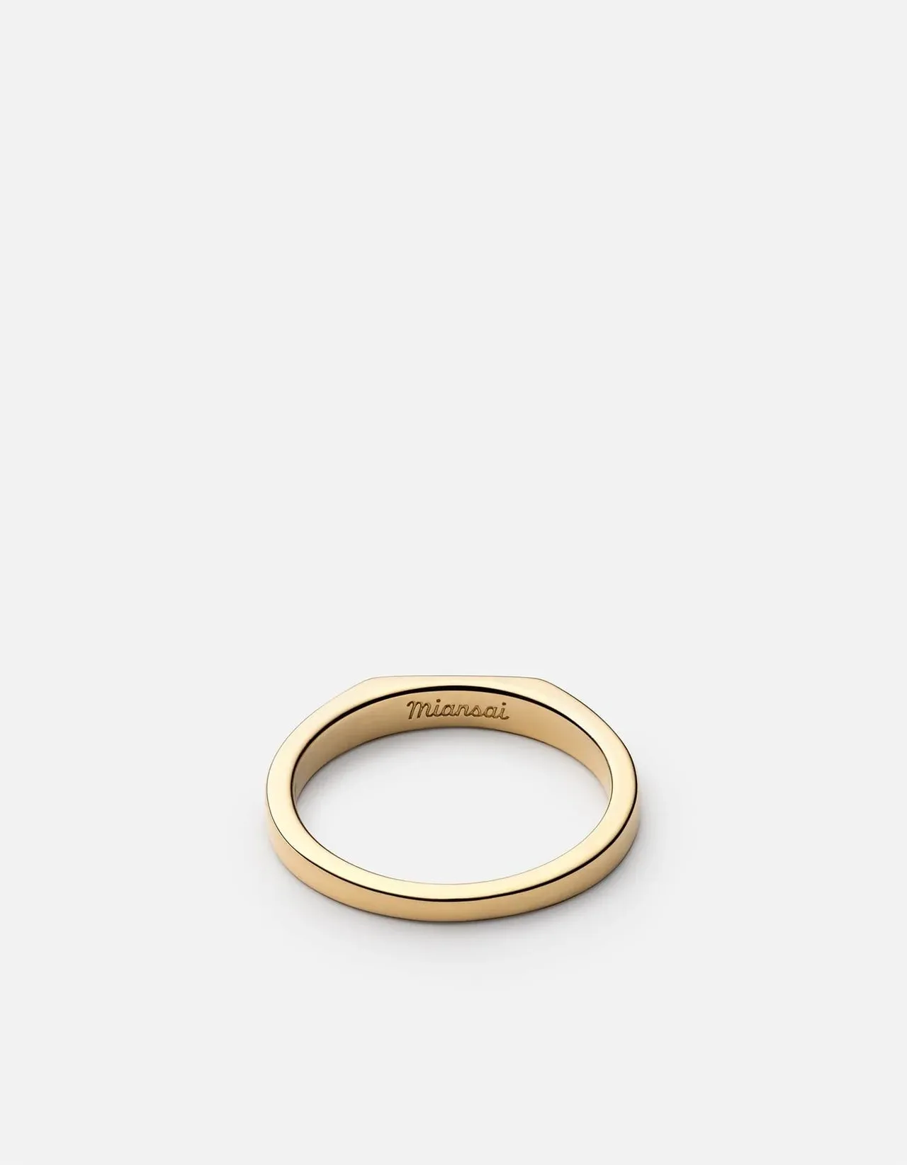 Miansai Thin Geo Gold Polished Ring