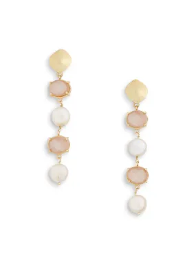 Mimi Earring | Peach Moonstone