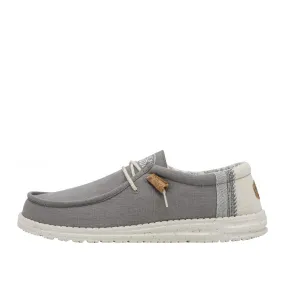 Mocassini Uomo Hey Dude Wally Break Stitch Grigio