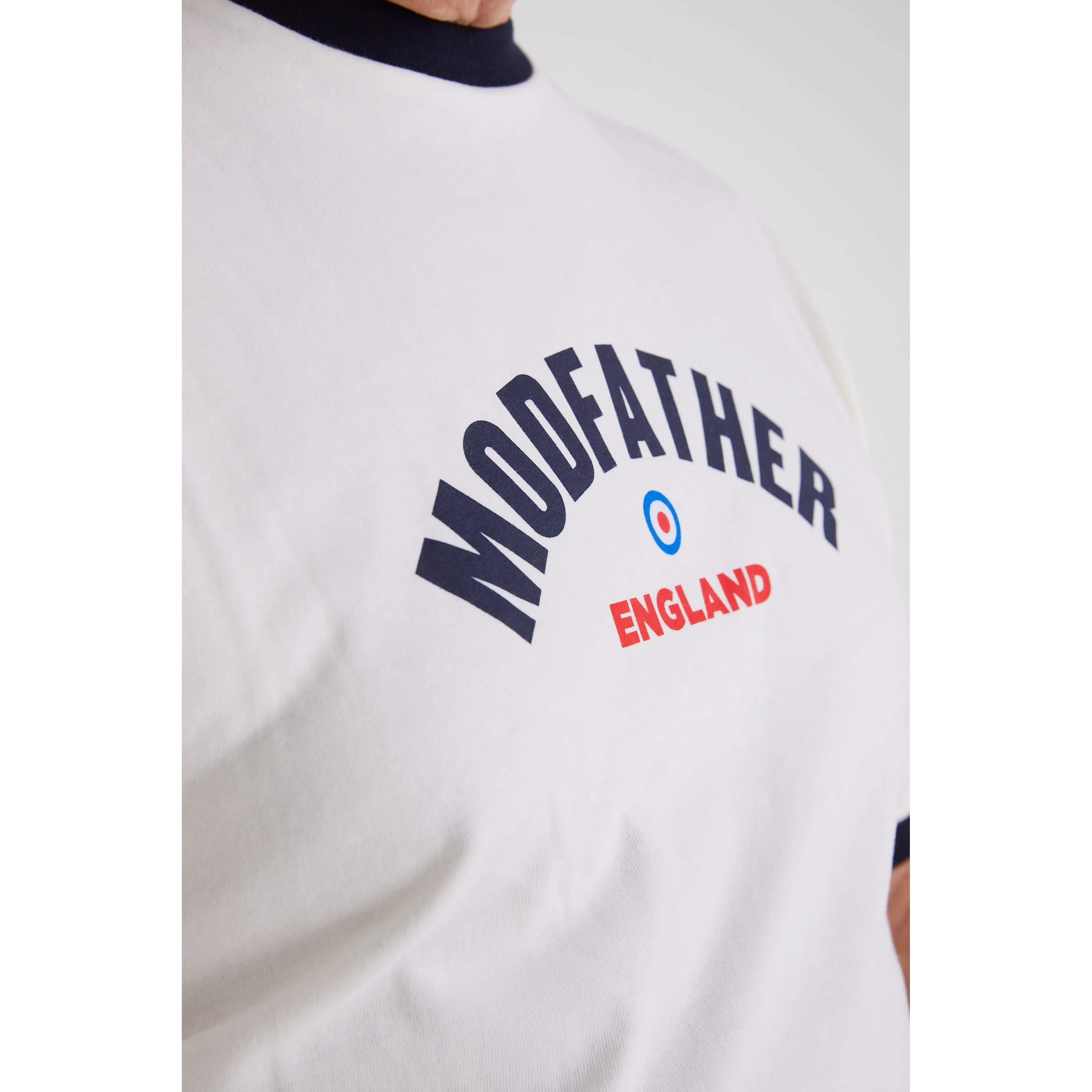 Modfather Clothing - England Script Logo Ecru - T-Shirt