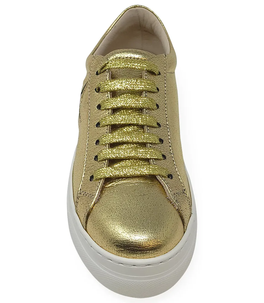 Moma X Madison Maison™ Gold Leather Platform Sneaker