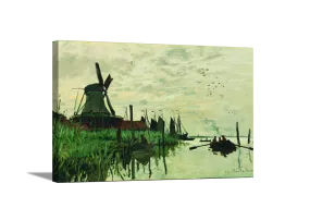 Moulin A Zaandam | Claude Monet Masters Classic Art in Gallery Wrapped Canvas | Various Sizes