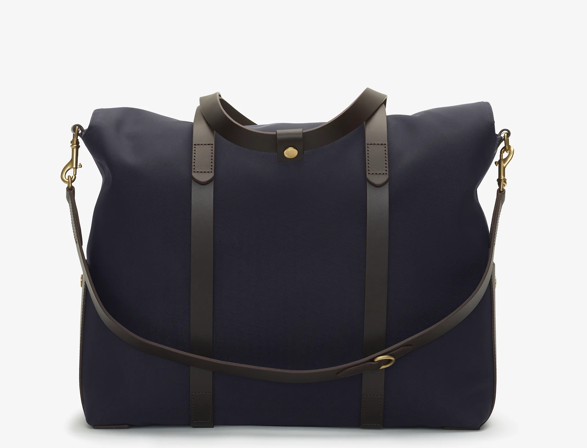 M/S Mega Tote – Navy/Dark Brown