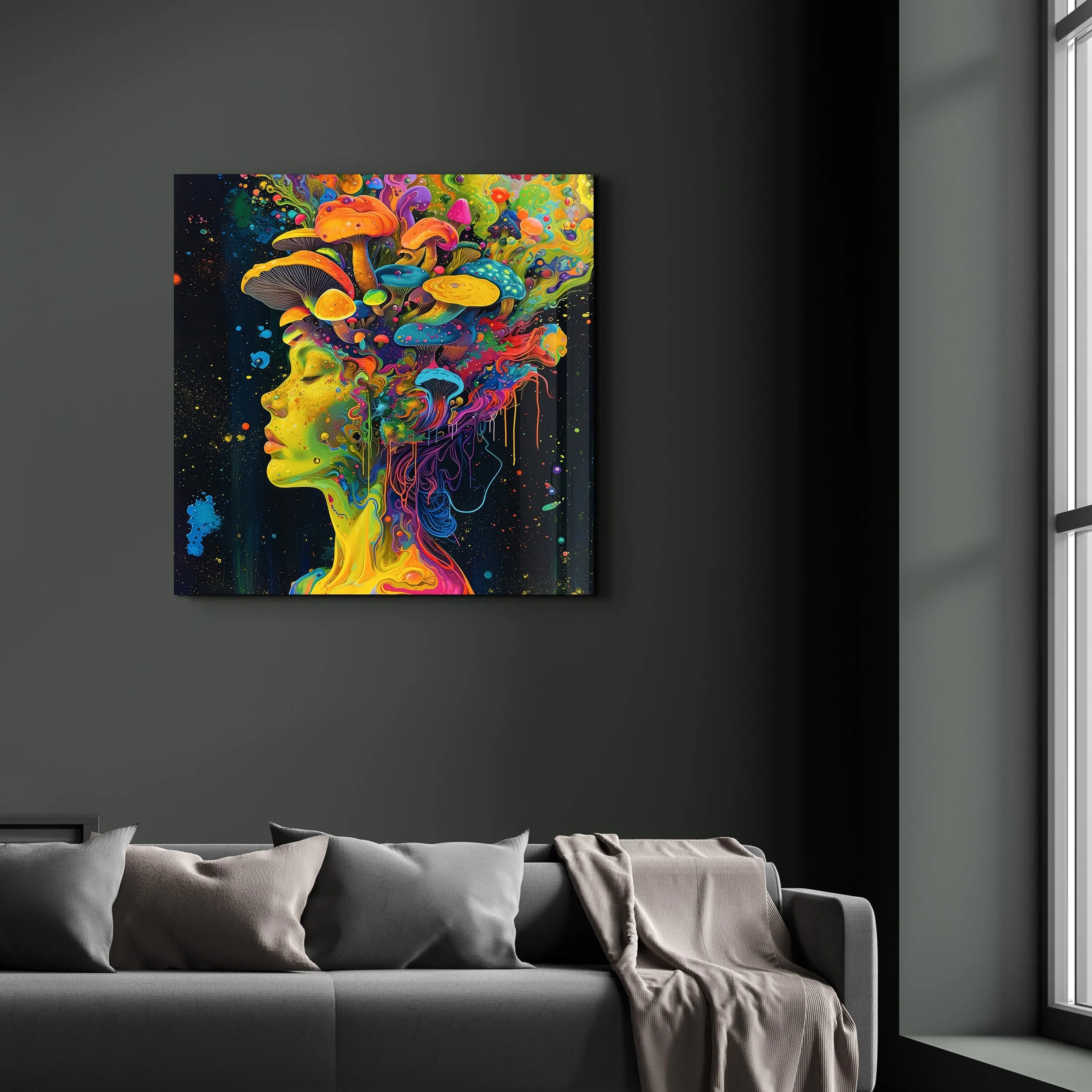 My thoughts are blooming again - Contemporary Collection Glass Wall Art