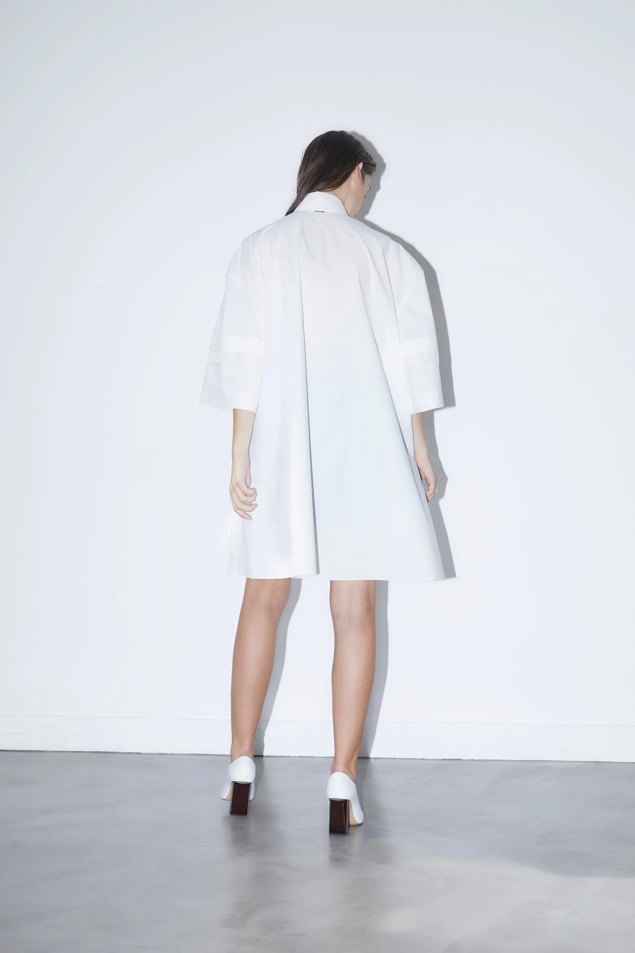 NARCO wite - oversized cotton shirt dress