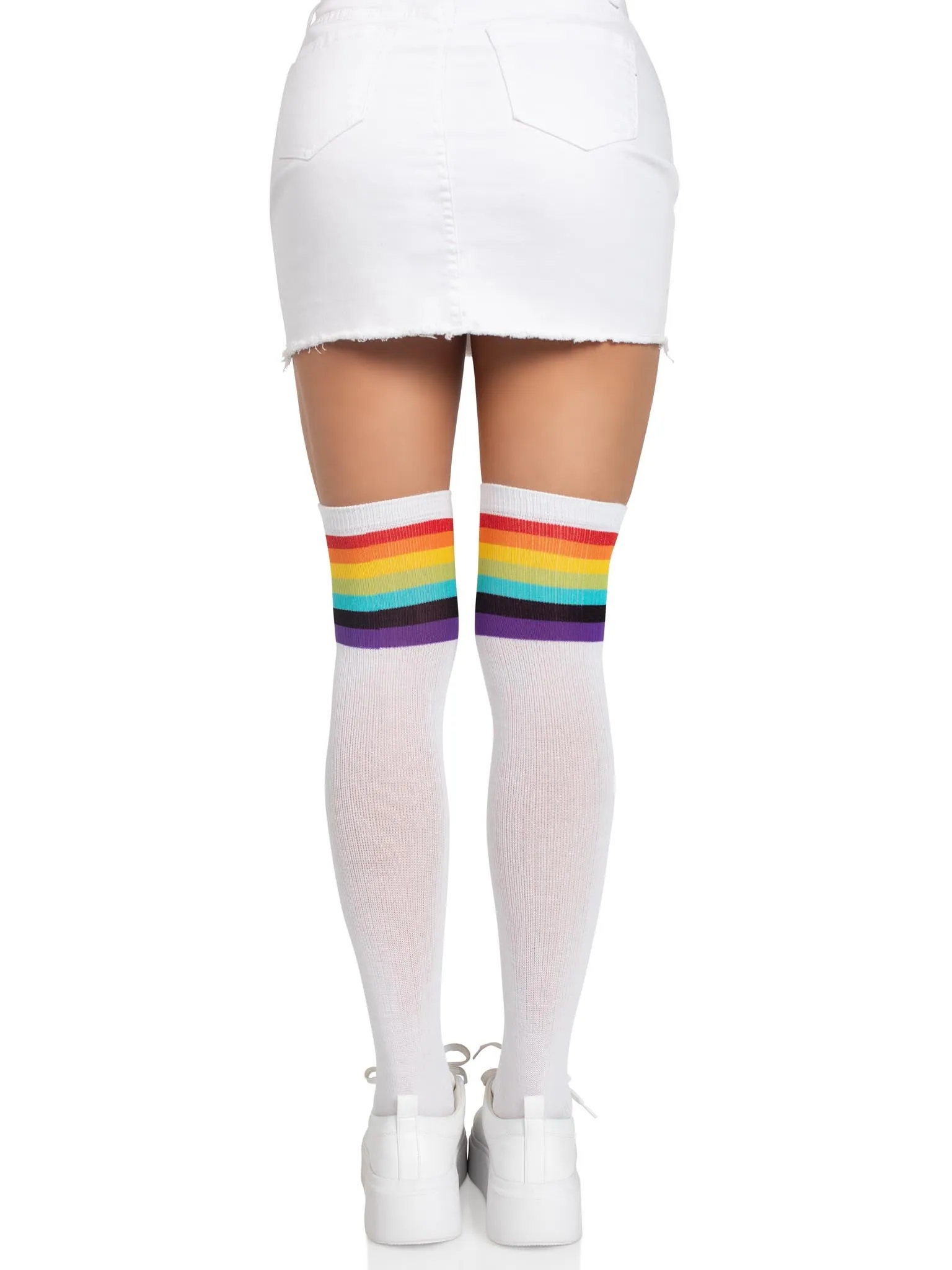 Nia Rainbow Thigh High Stockings