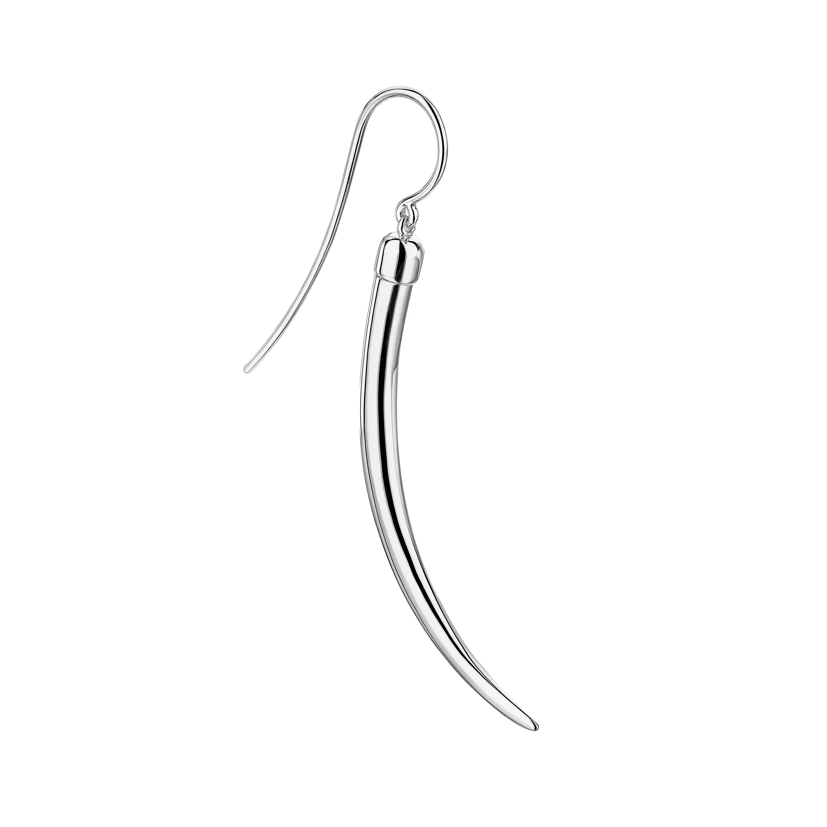 No.1 Single Medium Earring - Silver