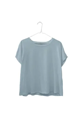 Organic Crewneck Boxy Tee in Misty Sage