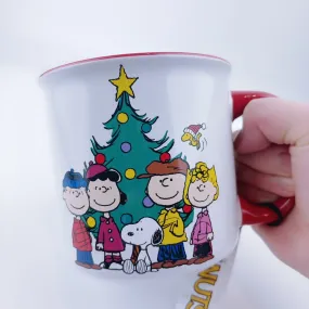 Peanuts Large Charlie Brown Snoopy Merry Christmas Mug