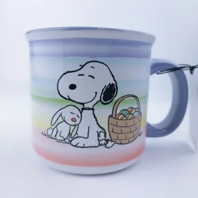 Peanuts Snoopy & Woodstock & Bunny With Easter Basket Big Coffee Mug Cup 21 oz