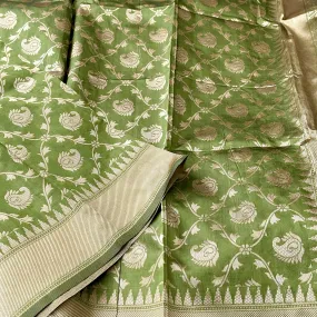 Peridot Green Banarasi Style Dupatta