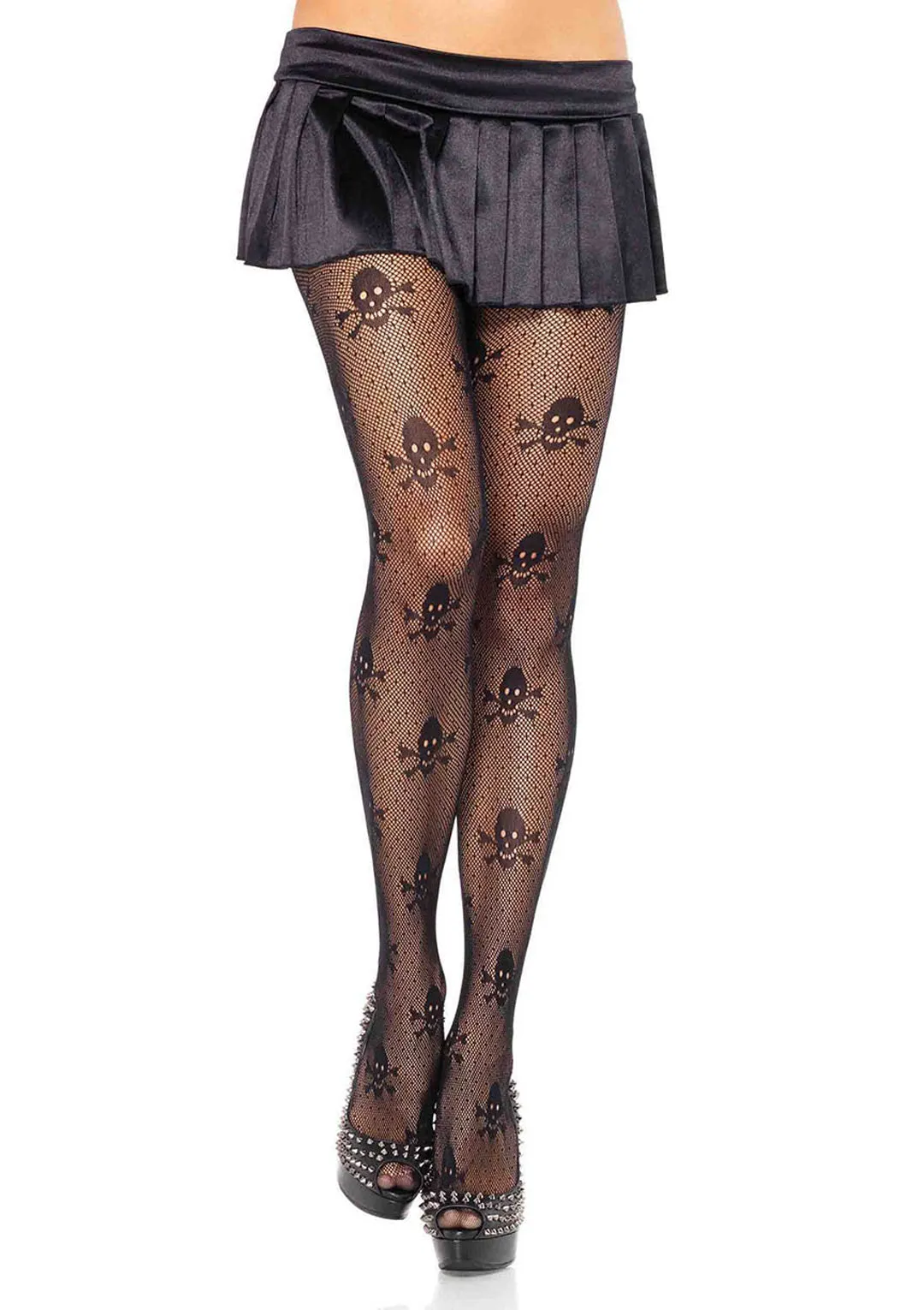 Pirate Net Skull Tights