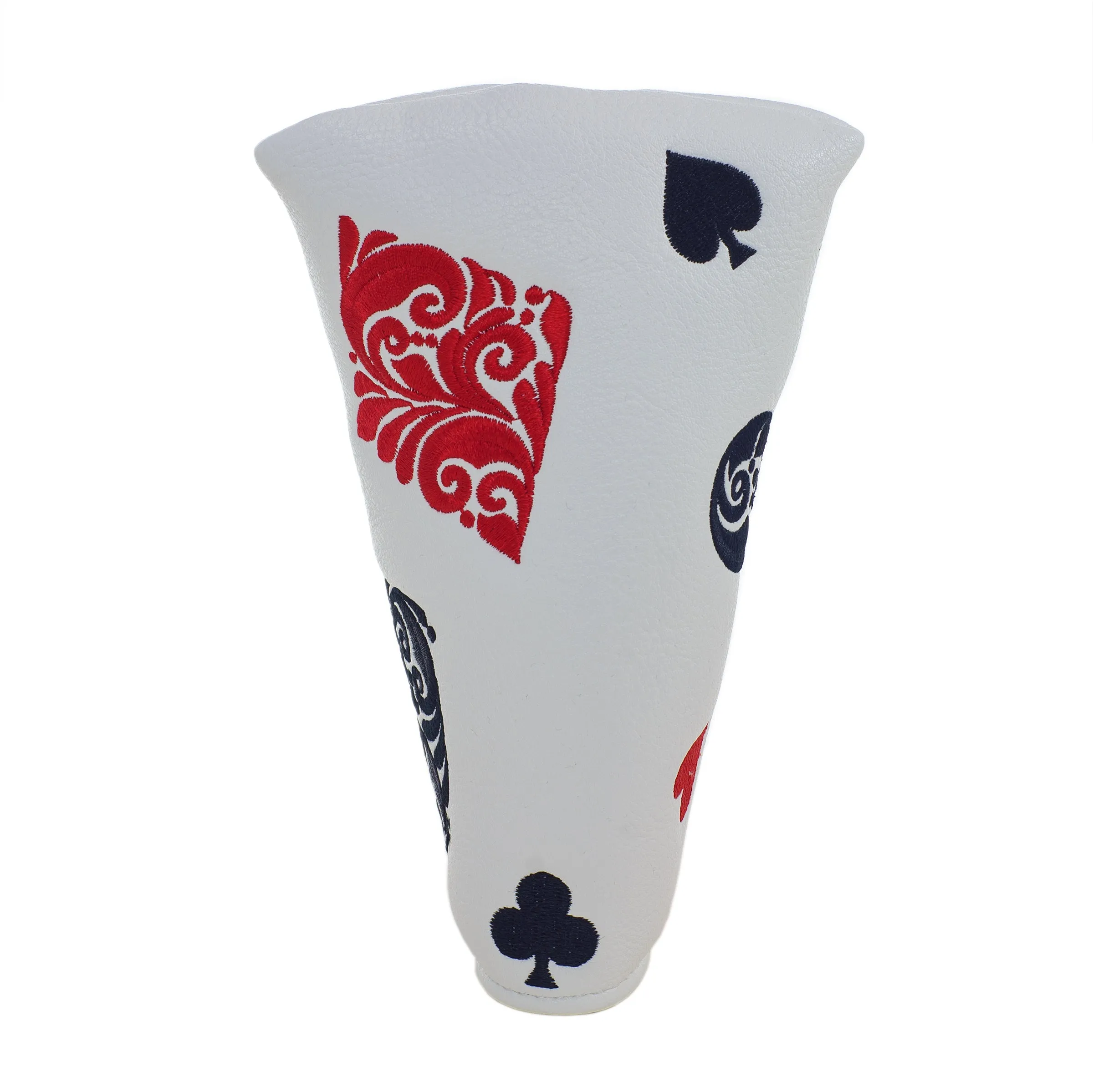 Playing Card Blade and Mid Mallet Putter Headcover, White