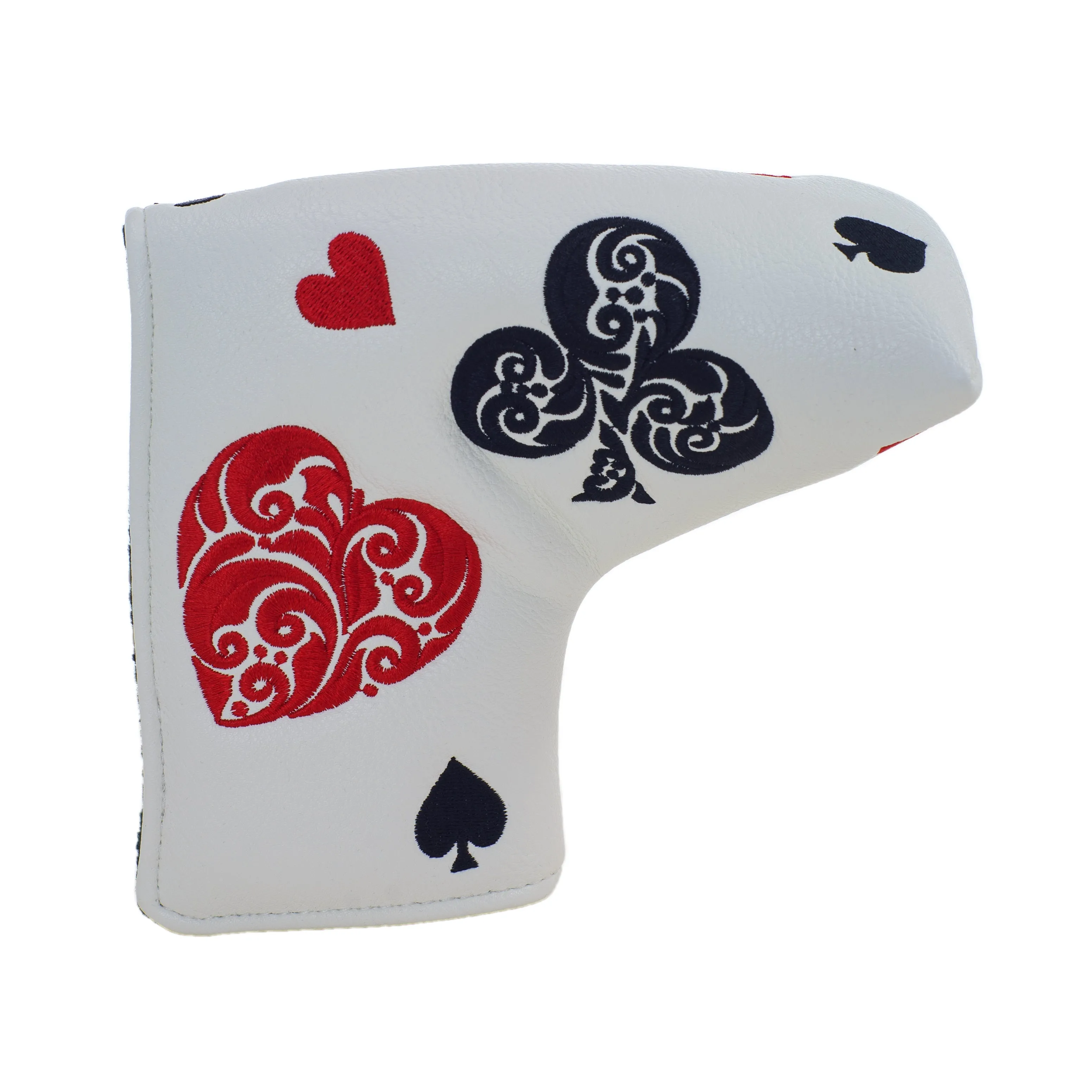 Playing Card Blade and Mid Mallet Putter Headcover, White