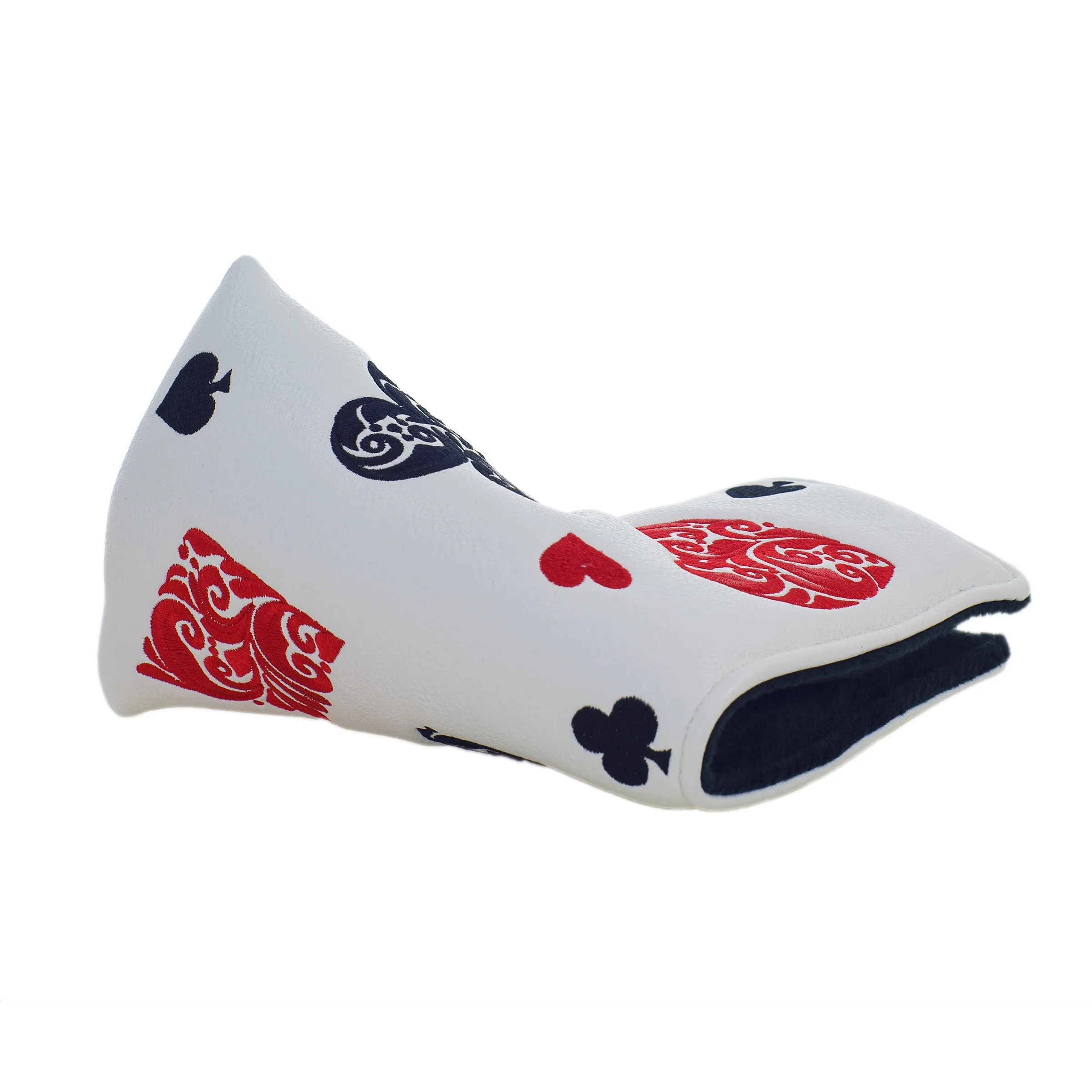 Playing Card Blade and Mid Mallet Putter Headcover, White