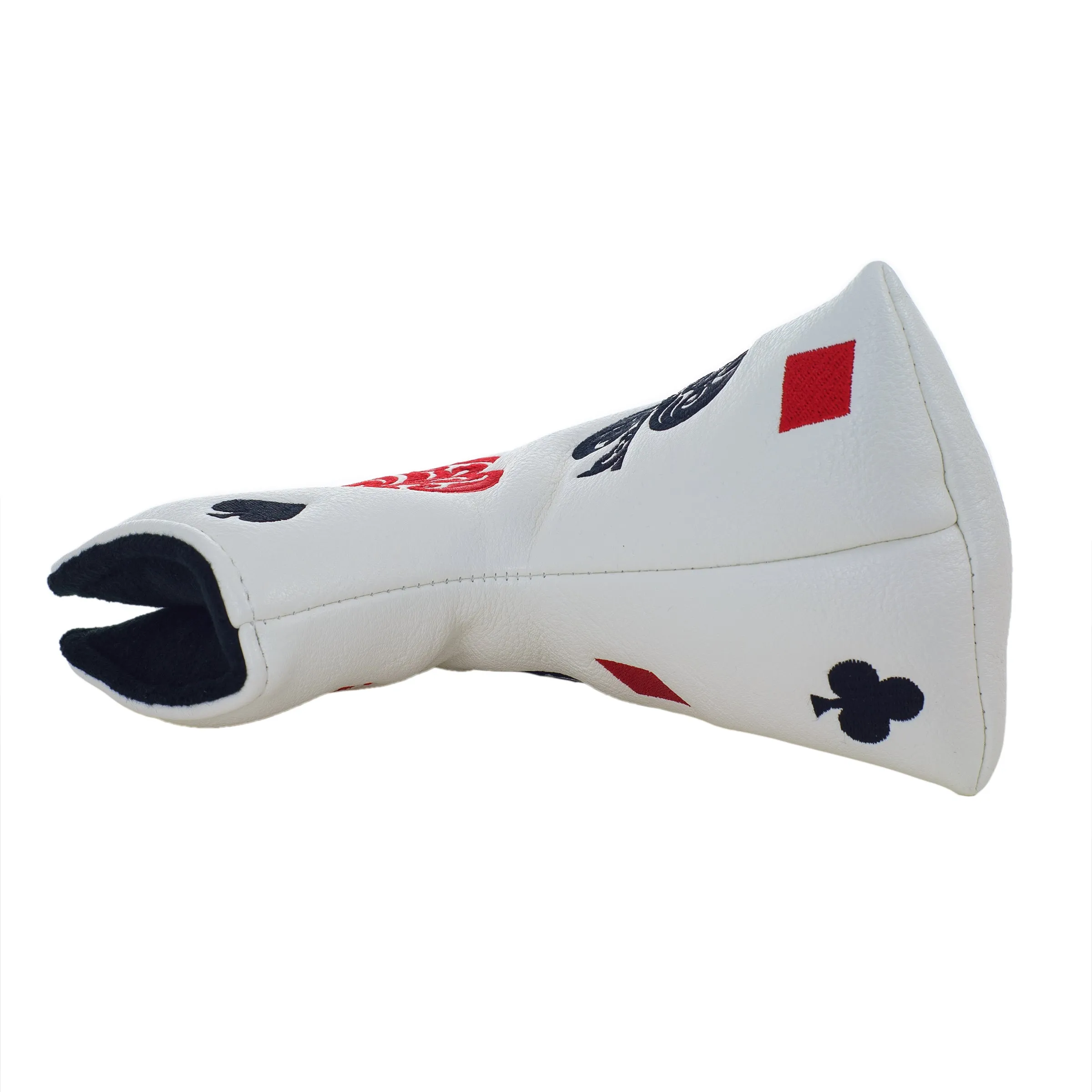 Playing Card Blade and Mid Mallet Putter Headcover, White