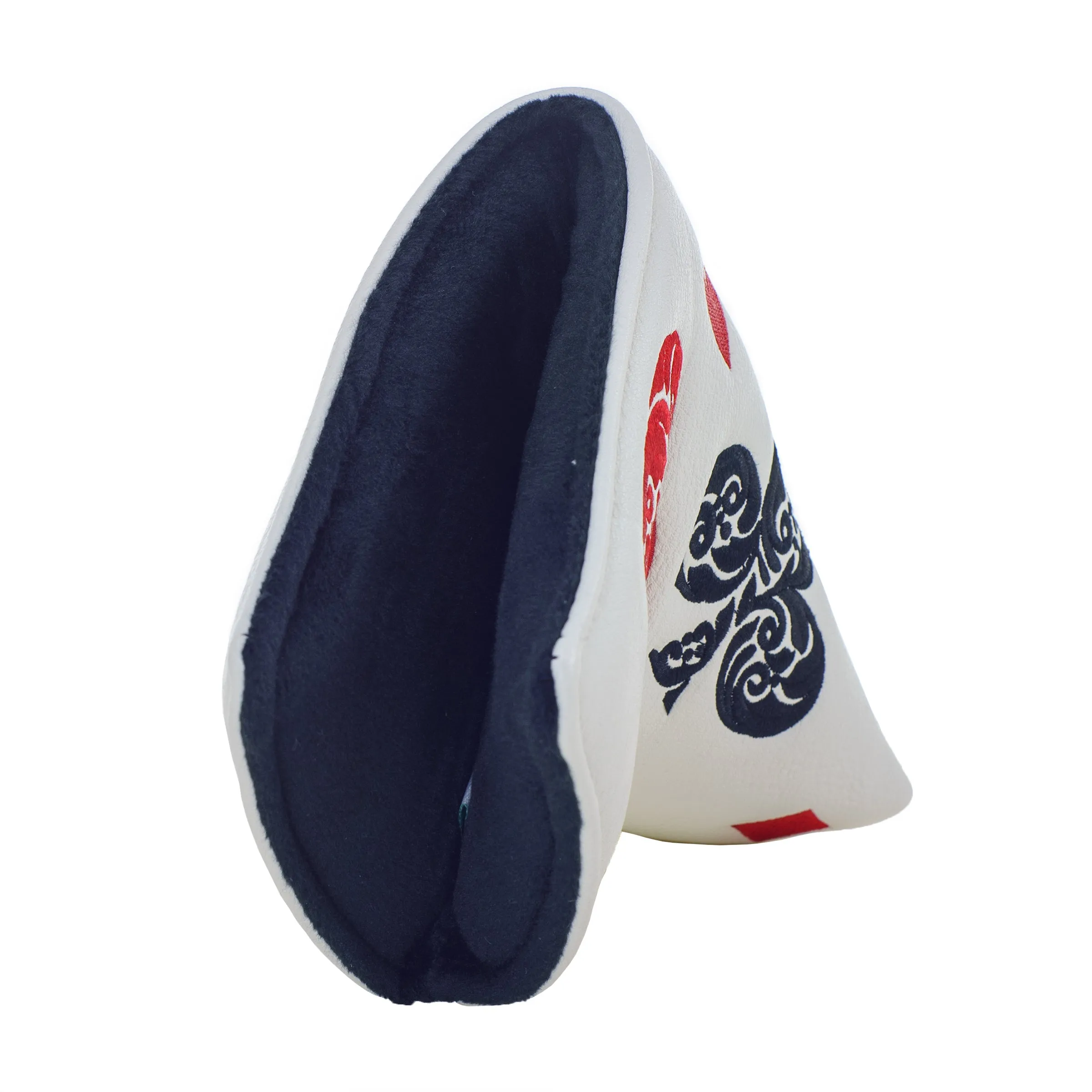 Playing Card Blade and Mid Mallet Putter Headcover, White