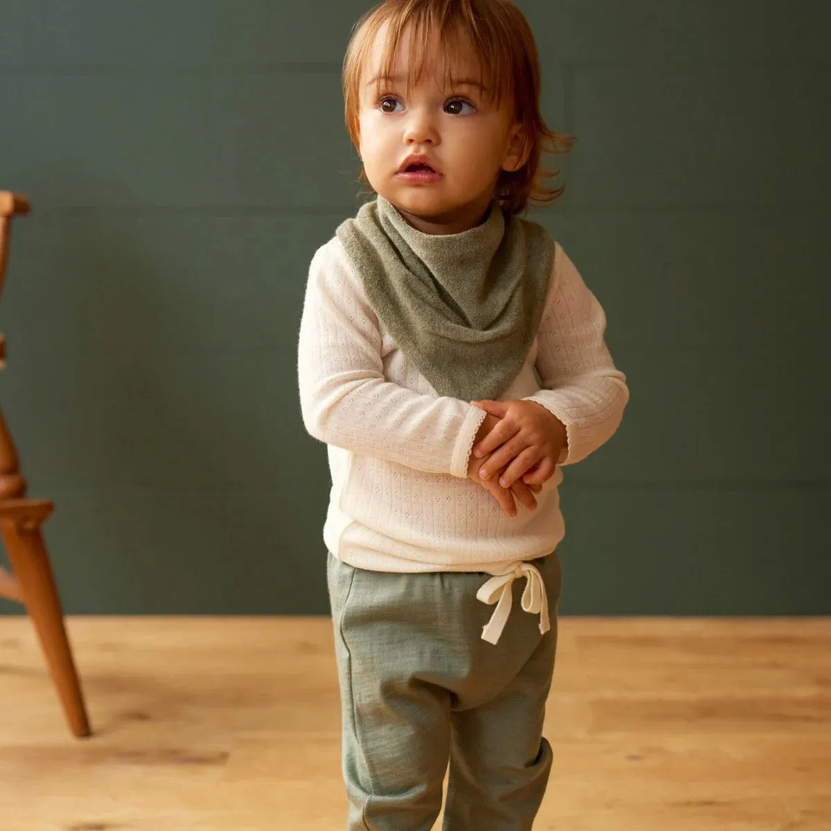 Pointelle Merino Long Sleeve Cloud Top - Natural (6m-6y)