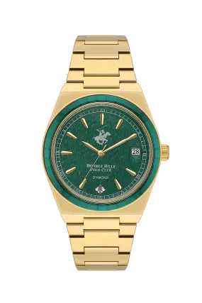 Polo - BP3562C.170 Ladies 3 Hands - Date Green Dial Ceramic Sapphire Coated Glass Diamond