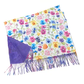 Pretty Pansy Pashmina Style Scarf (70x180cm)